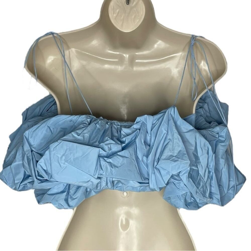 Anna October Light Blue Ruffled Crop Top - Picture 8 of 15